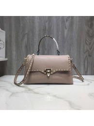 VALENTINO Rockstud leather tote bag V0094 PINK JH09765gs78