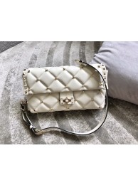 VALENTINO VLOCK Origianl leather shoulder bag 0053 white JH09519gR91