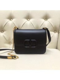 VALENTINO VLOCK Origianl leather shoulder bag 0906 black JH09557pO91