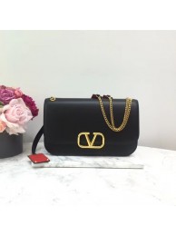 VALENTINO VLOCK Origianl leather shoulder bag 2323 black JH09590ki86