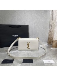 Yves Saint Laurent Calfskin Leather Shoulder Bag Y635627 White JH07749gR91