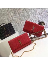 Yves Saint Laurent Croco Leather Shoulder Bag 2811 red JH08276bz77