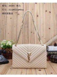 Yves Saint Laurent hot style shoulder bag 26584 rice white JH08380jz22