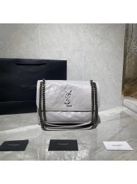 Yves Saint Laurent Medium Niki Chain Bag 498894 PEARL GREY JH07773Ti34