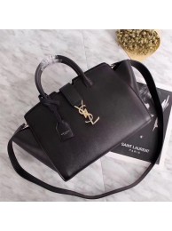 Yves Saint Laurent Monogramme Calf leather Tote Bag 80239 black JH08126Nu37