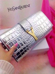 Yves Saint Laurent new model clutch 30260 silver JH08371SS70